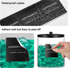 Glass jar and acrylic drying rack, laundry detergent container