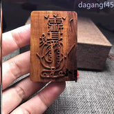 1Pc Thunderstrike Jujube Wood Card Pendant Taoism Implements No Incident Card 07FC0E-D4 - KOEEK