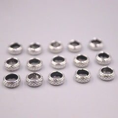 10pcs 925 Sterling Silver Round Loose Beads 8mm 6mm Available 07FC0E-D4 - KOEEK