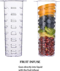1 Gallon Glass Drink Dispensers for Parties,2 Pack Beverage Dispenser with Fruit 07FC0E-D4 - KOEEK