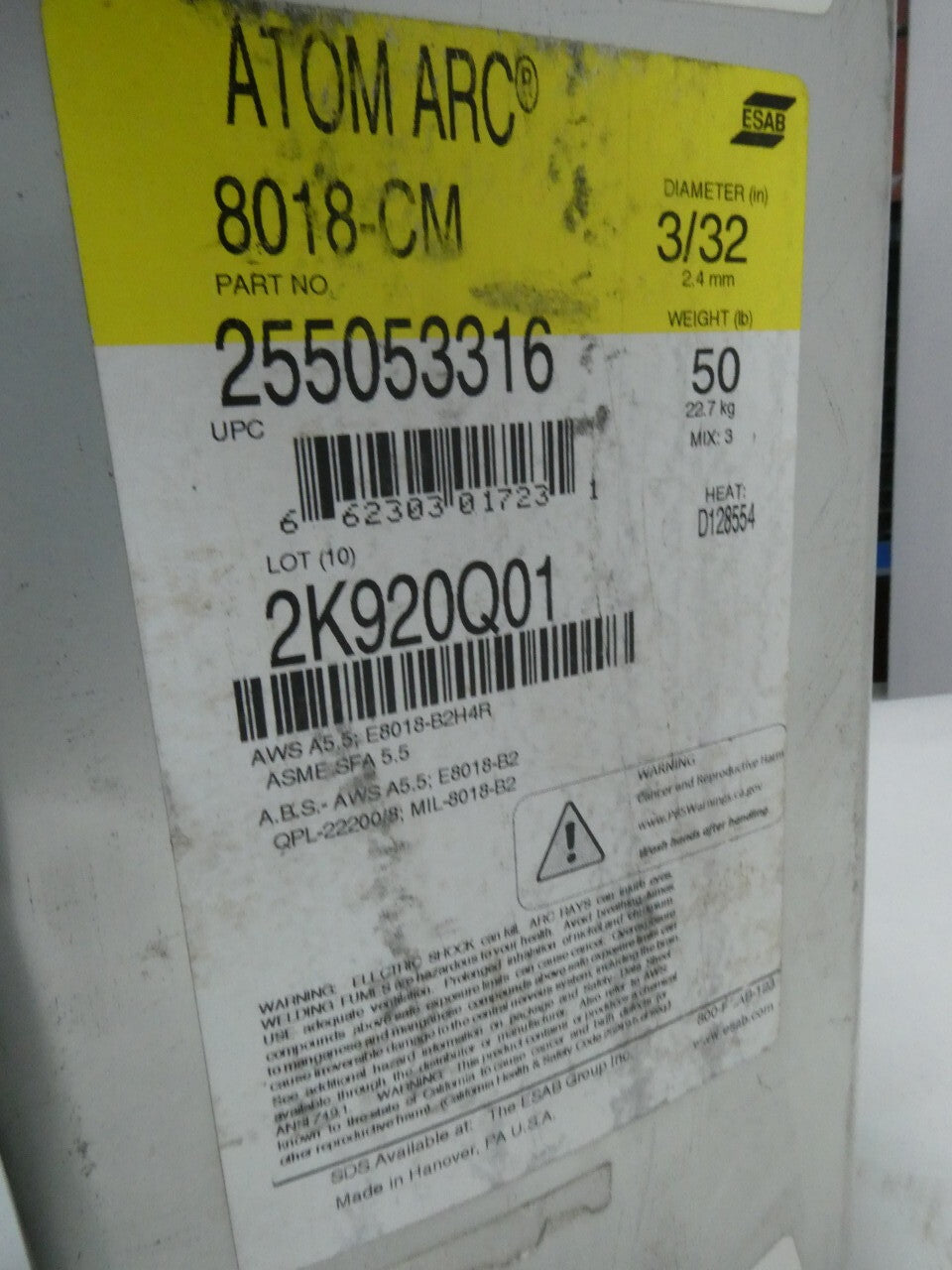 new Esab 255053316 Atom Arc 8018-cm Electrode 3/32in 14in 50lb ESAB - KOEEK