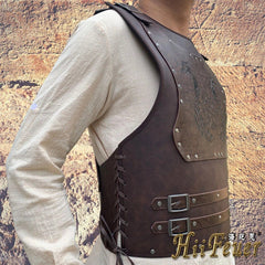 Adjustable Viking Warrior Armor Embossed Larp Outfit Medieval Vest Halloween Cos 07FC0E-D4 - KOEEK