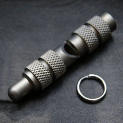 Outdoor TC4 Titanium Keychain Safety Whistle Necklace Pendant EDC Survival Tools EDC - KOEEK