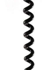 Black Spiral Fishing Lanyard- Retractable Spring Keychain Rope with Carabiner 07FC0E-D4 - KOEEK