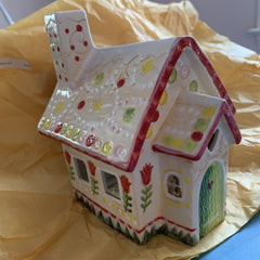 Anthropologie Nathalie Lete Holiday Village House Peach Tea Light Cottage NWT ANTHROPOLOGIE - KOEEK