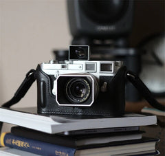 Handmade Leather Camera Half Case Protective Cover for Leica M3 07FC0E-D4 - KOEEK