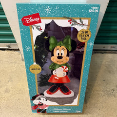 Disney Minnie Mouse Blow Mold Lighted Christmas Yard Decoration 2 FT Gemmy GEMMY - KOEEK