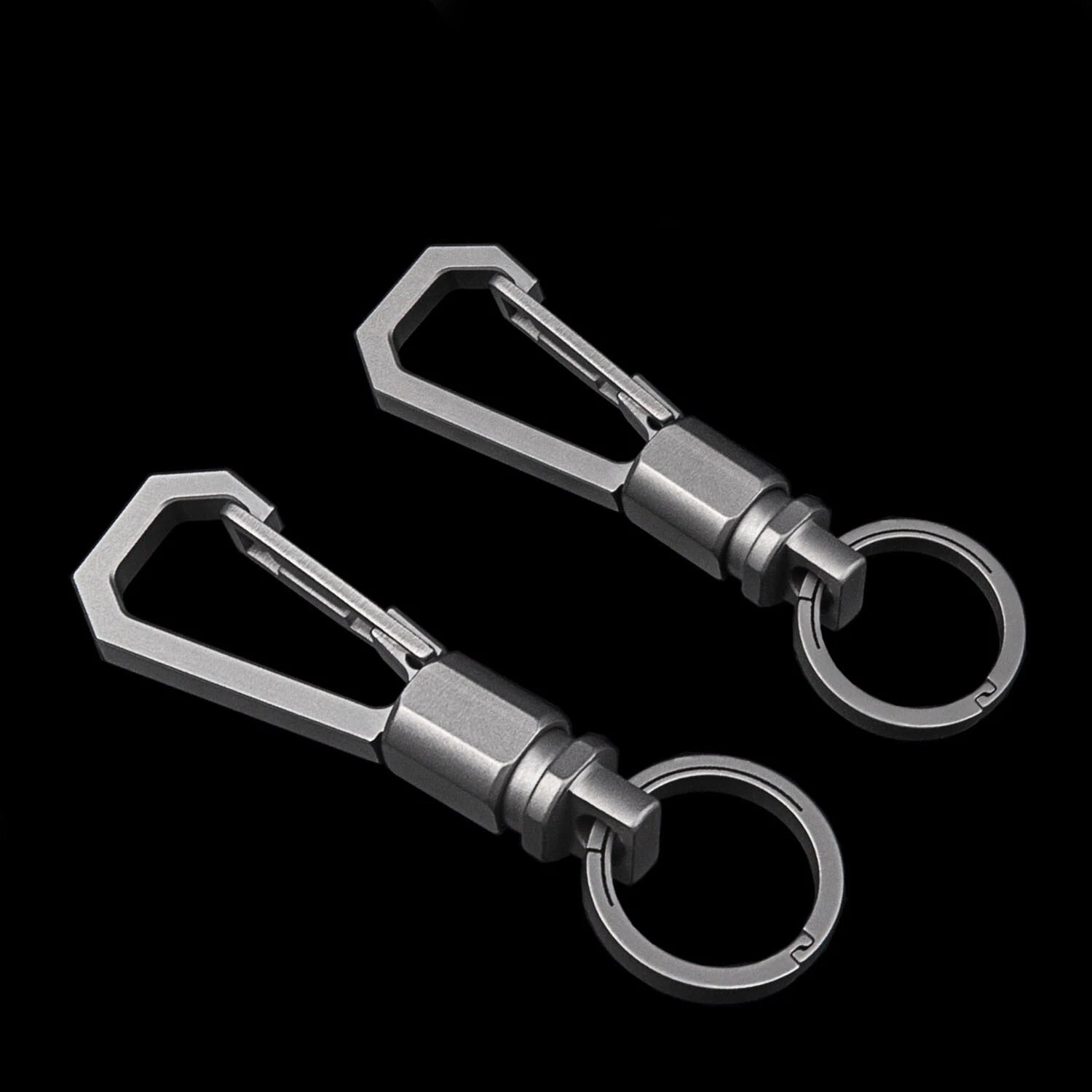 Titanium Alloy EDC Keychain w/ Keyring Hanging Carabiner Buckle Multi Tool Gift 07FC0E-D4 - KOEEK