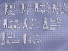 1/35 Resin Model Kit WWII German Soldiers Set 15 Figures Unassembled Unpainted 07FC0E-D4 - KOEEK