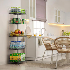 5-tier water bottle storage rack Freestanding metal water bottle rack