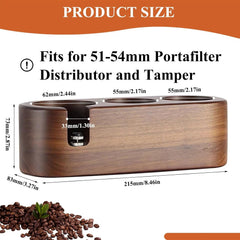 Espresso Tamping Station, 3-in-1 Tamping Station, Wooden Espresso Tamping Stand 07FC0E-D4 - KOEEK