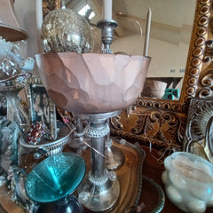 ANTHROPOLOGIE PEBBLE WHITE BIRCH & PUMPKIN GLASS CANDLE HUGE VERY LGE FENG SHUI ANTHROPOLOGIE - KOEEK