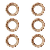 6pcs Rustic Straw Napkin Ring - Farmhouse Weaving Braided Napkin Buckles - 07FC0E-D4 - KOEEK