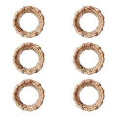6pcs Rustic Straw Napkin Ring - Farmhouse Weaving Braided Napkin Buckles - 07FC0E-D4 - KOEEK