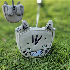 Cute Cat Leather Golf Club Head Cover Fit Titleist Scotty Cameron Mallet Putter 07FC0E-D4 - KOEEK