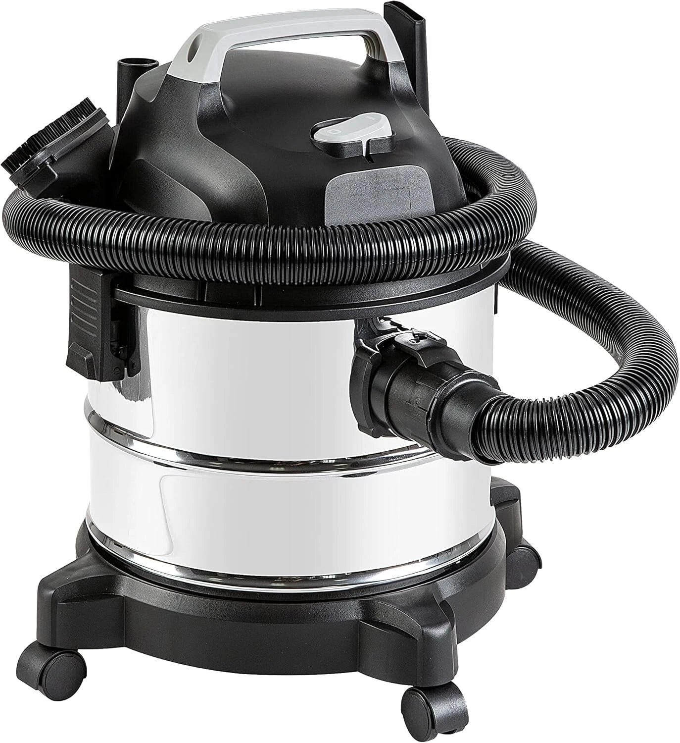 Wet/Dry Vacuum Cleaner, 4 Gallon Capacity, 3 HP Stainless Steel, Gray/Black 07FC0E-D4 - KOEEK