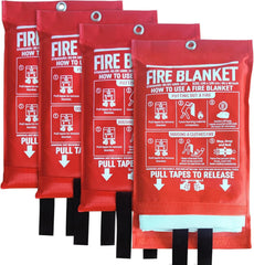Fire Blanket for Home and Kitchen,40" x 40",4 Pack,Emergency Fire Blanket 07FC0E-D4 - KOEEK