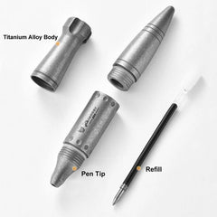 Mini Titanium Alloy Ballpoint Pen Signature Writing Pen Outdoor Keychain Pen EDC 07FC0E-D4 - KOEEK
