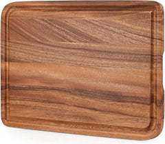 Acacia Wood Cutting Board for Kitchen - Organic Wooden Chopping Serving Board 07FC0E-D4 - KOEEK
