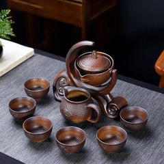 Lazy Man Tea Set Ceramic Teapot Semi Automatic Tea Making Kung Fu Tea Ceremony 07FC0E-D4 - KOEEK
