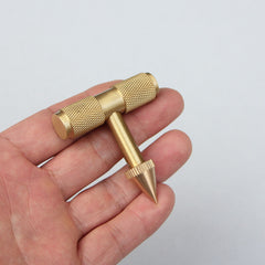 Tactical Brass Cool Stick Small T-Type Outdoor Pocket Tool Multi Tool EDC 07FC0E-D4 - KOEEK