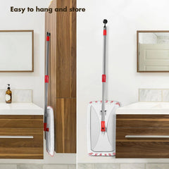 Extra Large Microfiber Floor Cleaning Mop, 16” Flat Mop, Red 07FC0E-D4 - KOEEK