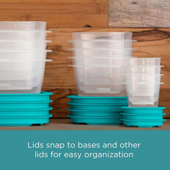 Food Storage Set with Push-On Leak-Proof Lids, Meal Prep Containers, 12-Pack 07FC0E-D4 - KOEEK