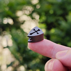 EDC Titanium Alloy Cross Mark Knife Bead Parachute Cord Pendant DIY Accessories 07FC0E-D4 - KOEEK