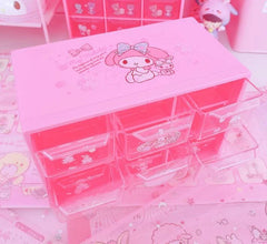 Pink My Melody Desk Jewelry Box Case Storage Organizer Case Stationery Box Cute 07FC0E-D4 - KOEEK