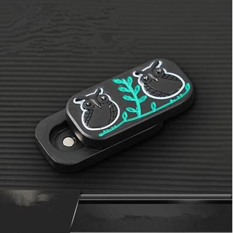Owl Engrave Fidget Slider Adult EDC Toy Metal Fidget Spinner Toy ADHD Tool Gifts 07FC0E-D4 - KOEEK
