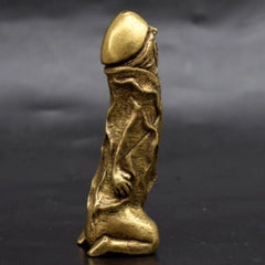Solid Bronze Copper Statue Hand Carved Penis Love Amulet Gift 80211 07FC0E-D4 - KOEEK