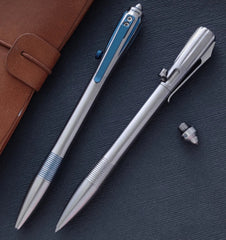 EDC Titanium Alloy Pocket Ballpoint Pen Tactical Working Signature Pen 5-Refills 07FC0E-D4 - KOEEK