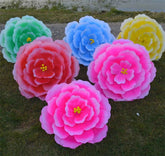 3D Flower Design Silk Peony Floral Parasol Bamboo Cosplay Umbrellas Party Show 07FC0E-D4 - KOEEK