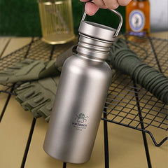 EDCPure Titanium Water Coffee Tea Bottles Flasks Portable Outdoor Camping Travel 07FC0E-D4 - KOEEK