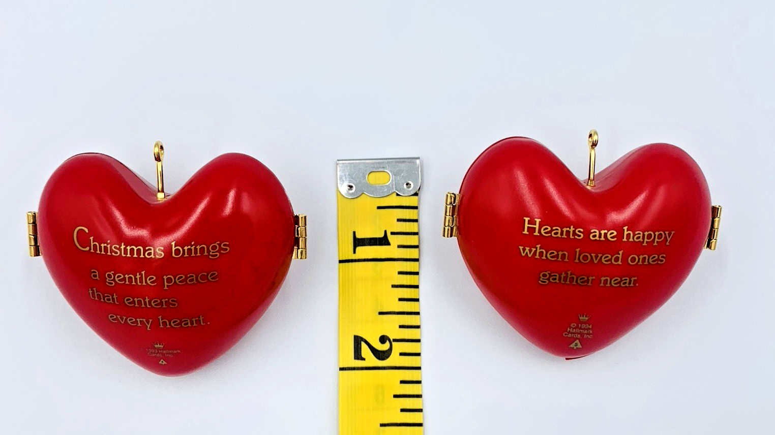 2 Hallmark Keepsake 1993 1994 Heart of Christmas Collector's Series Ornaments HALLMARK - KOEEK