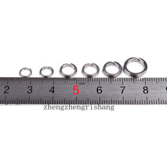1000Pcs/ Pack Stainless Steel Heavy Duty Fishing Split Rings Big Game Saltwater 07FC0E-D4 - KOEEK