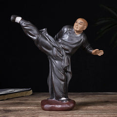 4PCS Set Chinese Kung Fu Shaolin Monk Ceramics Material Arts Figure Home Decorat 07FC0E-D4 - KOEEK