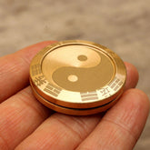 EDC Toy Metal Fidget Slider Clicker Lucky Coin Tai Chi Haptic Coin T Adult Gift 07FC0E-D4 - KOEEK
