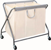 160L Foldable Laundry Basket with Wheels, Rolling Laundry Basket 07FC0E-D4 - KOEEK
