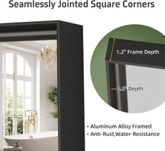 Black Vanity Wall Mirror, 22x 30 Inch Rectangular Bathroom Mirrors for Over Sink 07FC0E-D4 - KOEEK