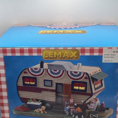 Lemax 2018 Summer Trailer Porcelain Lighted Display USA 4th Of July Patriotic LEMAX - KOEEK