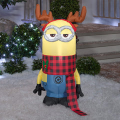 Minion Kevin Airblown Inflatable Christmas Decoration with LED Lights 42 Inch 07FC0E-D4 - KOEEK