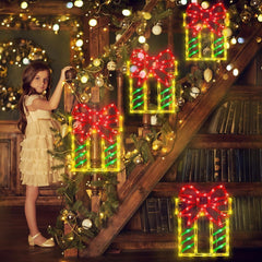 16" Christmas Window Silhouette Lights Decorations 4 Pack Christmas Lighted 07FC0E-D4 - KOEEK