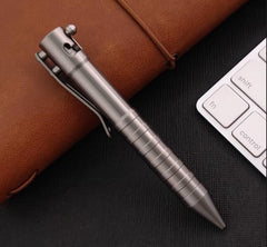 EDC Portable Pocket Outdoors Pen Solid TC4 Titanium Alloy Bolt Action Ball Pen 07FC0E-D4 - KOEEK
