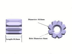 EDC Titanium PEI Knife Lanyard Pendant DIY Bead Paracord Necklace Bracelet Charm 07FC0E-D4 - KOEEK