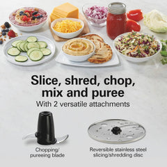 Food Processor and Vegetable Chopper, 10 Cup Capacity + Easy Clean Bowl Scraper 07FC0E-D4 - KOEEK