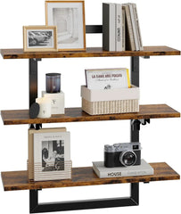 Wall Mount Floating Shelf, 24-Inch Wall Mount Shelf with Collapsible Bracket 07FC0E-D4 - KOEEK
