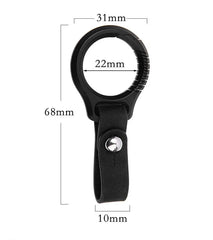 EDC Titanium Alloy Leather Car Keychain Portable Key Ring Waist Hanging Pendant 07FC0E-D4 - KOEEK