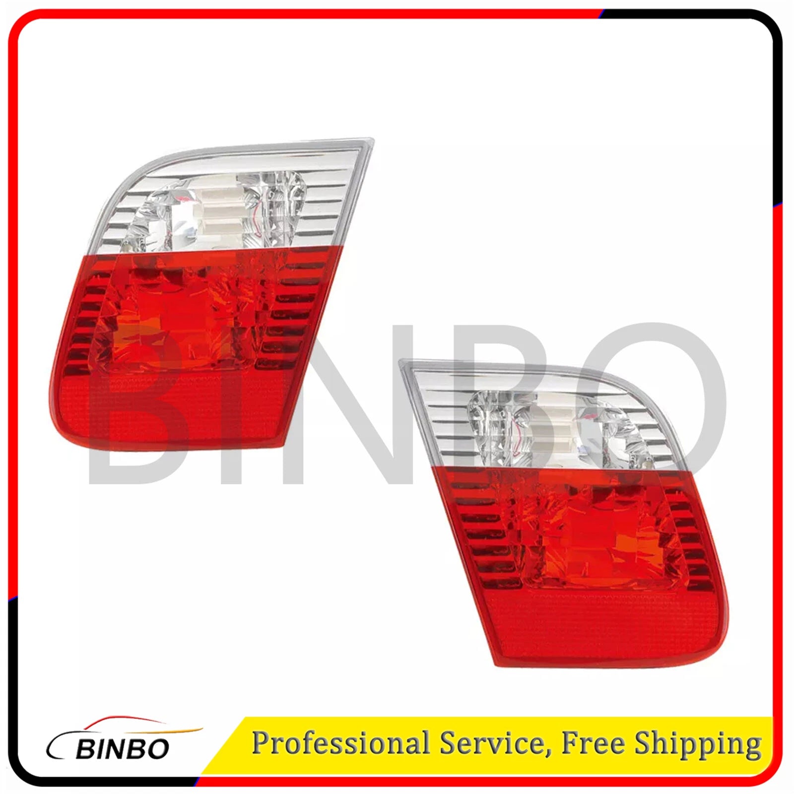 Left Right Pair Inner Brake Tail Lights for 2002-2005 BMW 325I 325XI 330I 330XI 07FC0E-D4 - KOEEK