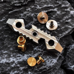Titanium+Brass Hand Twisting Spinning Top Crowbar Bottle Opener Spinner Gyro Toy 07FC0E-D4 - KOEEK